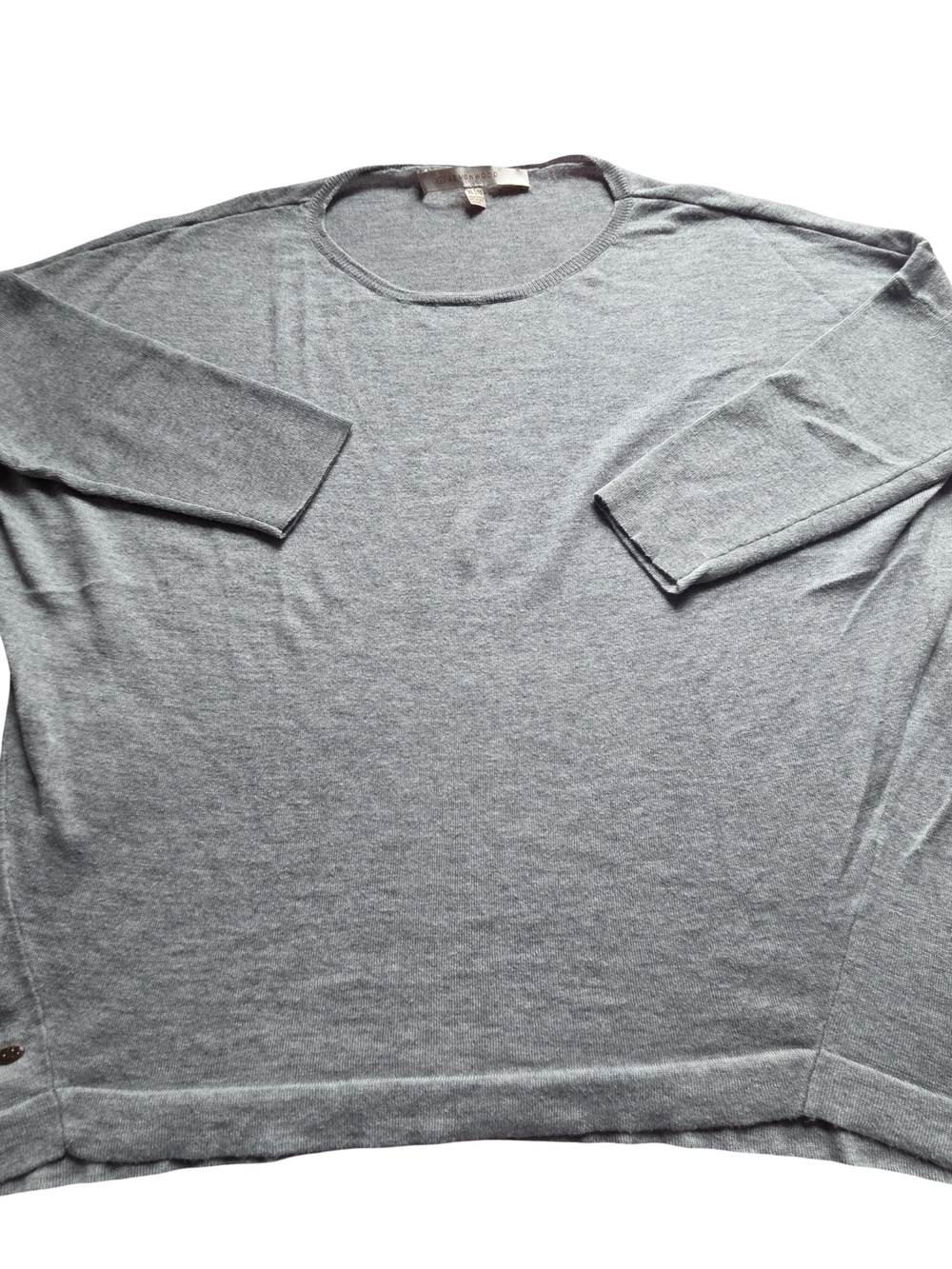 Classic Women's Crewneck Pullover Top in Gray